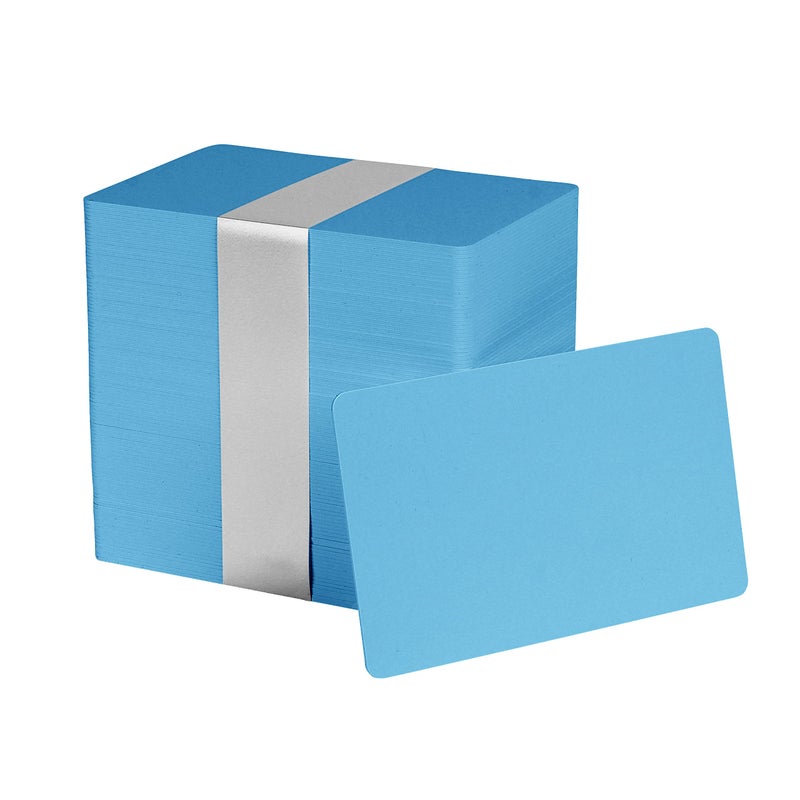 easyIDea Pack of 100 Light Blue CR80 PVC Cards | 30 mil by easyIDea - Image 1